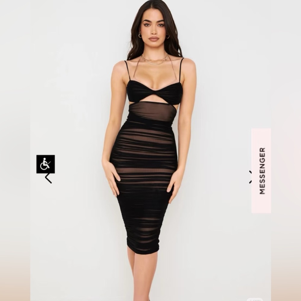 House of CB Black Midi Dress NWT
Size small